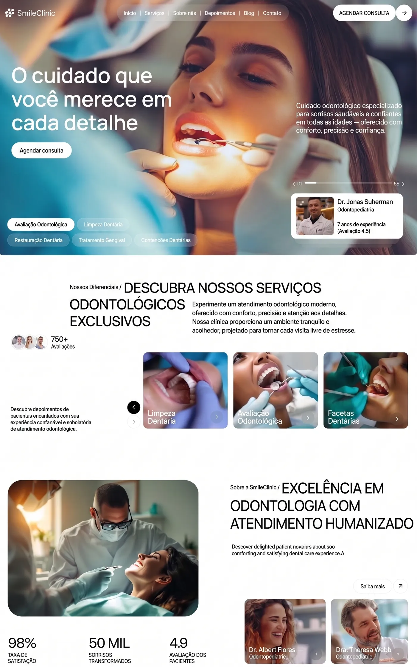Print do site entregue, moderno e voltado à conversão